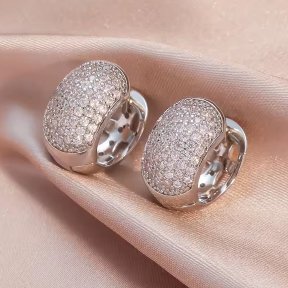 Sliver diamond earrings - Picture 5 of 7